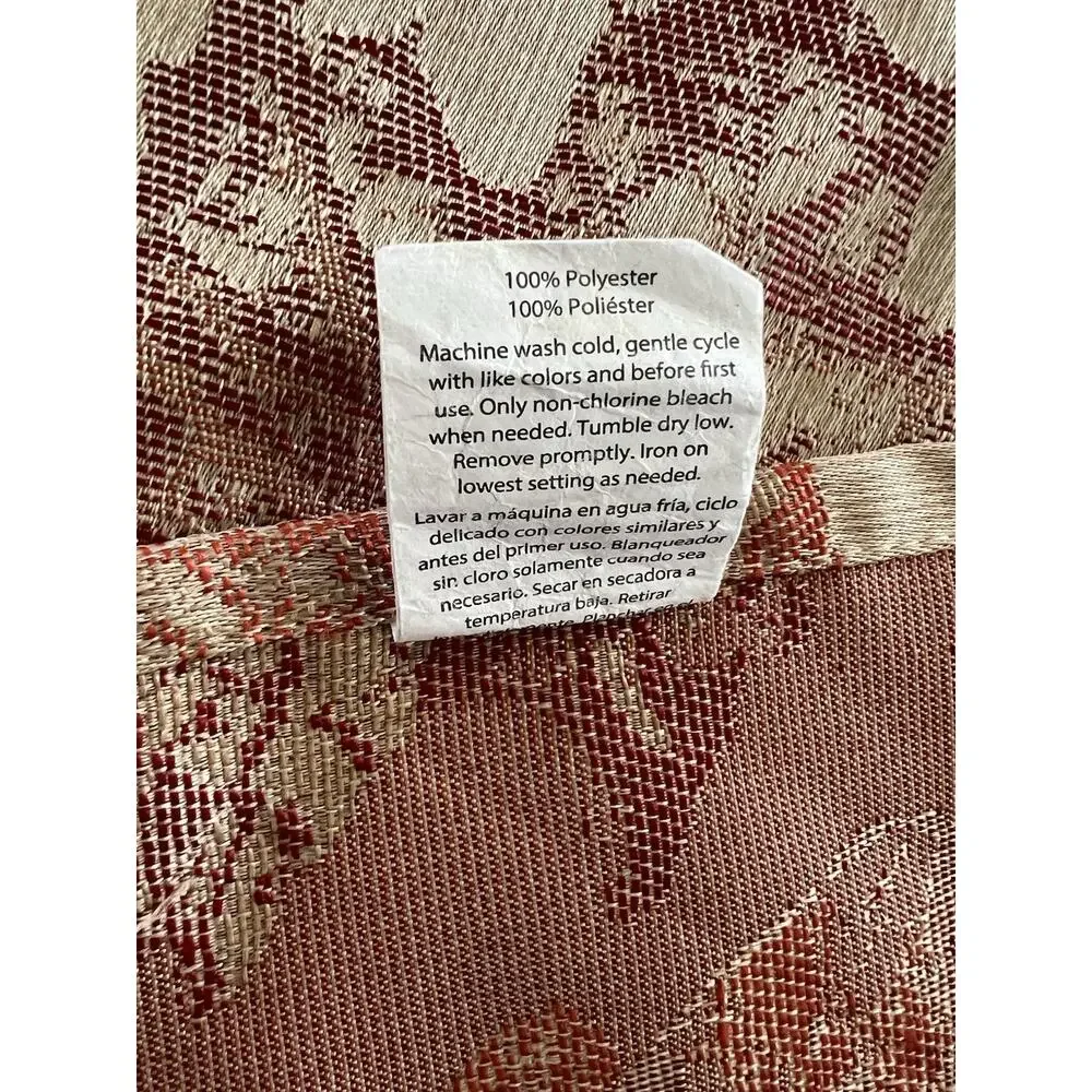 Better Homes Harvest Fall Leaves Tablecloth Autumn Damask 52x70 Beige Orange Red